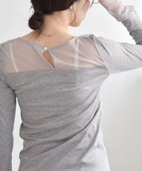 SHIPS / シップス Tシャツ | quaranciel:〈手洗い可能〉チュール レイヤード カットソー | 詳細15