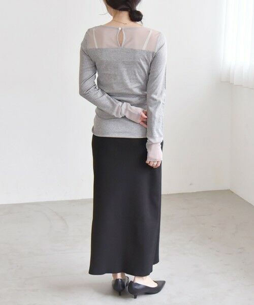 SHIPS / シップス Tシャツ | quaranciel:〈手洗い可能〉チュール レイヤード カットソー | 詳細11