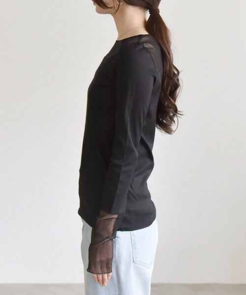 SHIPS / シップス Tシャツ | quaranciel:〈手洗い可能〉チュール レイヤード カットソー | 詳細30