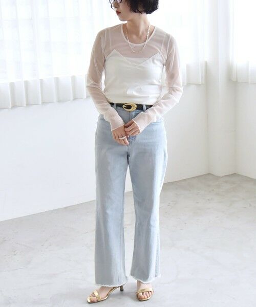 SHIPS / シップス Tシャツ | quaranciel:〈手洗い可能〉ベアデザイン チュール カットソー | 詳細1