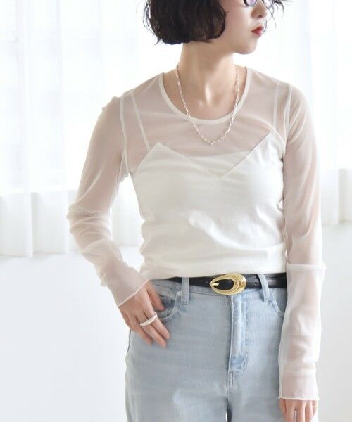 SHIPS / シップス Tシャツ | quaranciel:〈手洗い可能〉ベアデザイン チュール カットソー | 詳細5