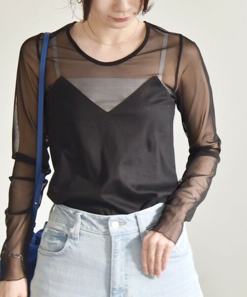 SHIPS / シップス Tシャツ | quaranciel:〈手洗い可能〉ベアデザイン チュール カットソー | 詳細24