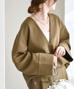 SHIPS / シップス Tシャツ | quaranciel:〈洗濯機可能〉ダンボール コクーン Vネック プルオーバー