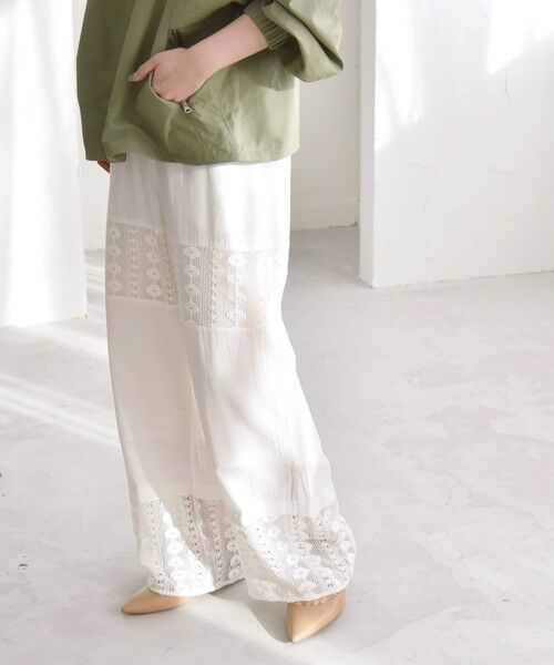 SHIPS / シップス その他パンツ | quaranciel:〈手洗い可能〉クロシェ レース イージー パンツ | 詳細7