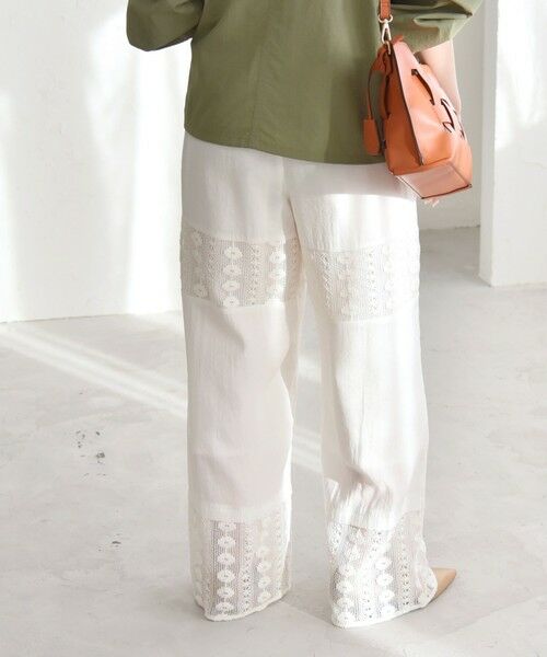 SHIPS / シップス その他パンツ | quaranciel:〈手洗い可能〉クロシェ レース イージー パンツ | 詳細8