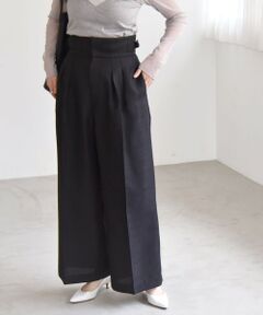 SHIPS / シップス その他パンツ | quaranciel: バスケット ハイウエスト ワイド パンツ