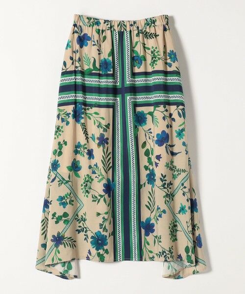 SHIPS / シップス ミニ・ひざ丈スカート | quaranciel: SPRINTEX フラワーパネル柄 スカーフ フレア スカート | 詳細12