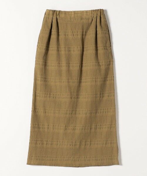 SHIPS / シップス ロング・マキシ丈スカート | quaranciel:〈洗濯機可能〉シャーリング ボーダー Iライン スカート | 詳細20