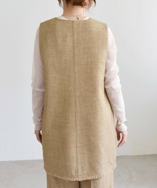 SHIPS / シップス ベスト | quaranciel: バスケット Aライン フリンジ ベスト | 詳細18