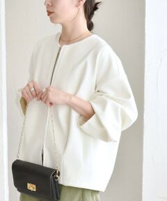 SHIPS / シップス ブルゾン | quaranciel:〈洗濯機可能〉ダンボール コクーン ダブルジップ ブルゾン