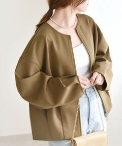 SHIPS / シップス ブルゾン | quaranciel:〈洗濯機可能〉ダンボール コクーン ダブルジップ ブルゾン