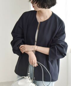 SHIPS / シップス ブルゾン | quaranciel:〈洗濯機可能〉ダンボール コクーン ダブルジップ ブルゾン