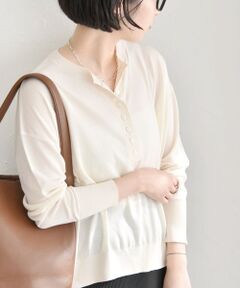 SHIPS / シップス ニット・セーター | quaranciel:〈手洗い可能〉シルク ミックス ヘンリーネック ニット プルオーバー