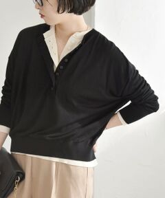 SHIPS / シップス ニット・セーター | quaranciel:〈手洗い可能〉シルク ミックス ヘンリーネック ニット プルオーバー