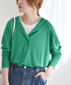 SHIPS / シップス ニット・セーター | quaranciel:〈手洗い可能〉シルク ミックス ヘンリーネック ニット プルオーバー