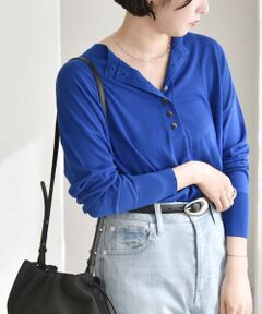 SHIPS / シップス ニット・セーター | quaranciel:〈手洗い可能〉シルク ミックス ヘンリーネック ニット プルオーバー