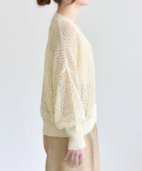 SHIPS / シップス カーディガン・ボレロ | quaranciel:〈手洗い可能〉バルキーレース ドルマン スリーブ カーディガン | 詳細10