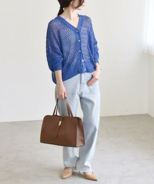 SHIPS / シップス カーディガン・ボレロ | quaranciel:〈手洗い可能〉バルキーレース ドルマン スリーブ カーディガン | 詳細25