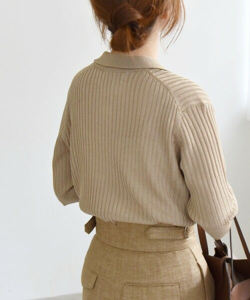SHIPS / シップス ニット・セーター | quaranciel:〈手洗い可能〉シアー ラメ ポロ リブ ニット プルオーバー | 詳細14