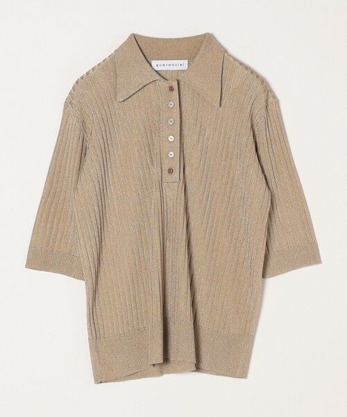 SHIPS / シップス ニット・セーター | quaranciel:〈手洗い可能〉シアー ラメ ポロ リブ ニット プルオーバー | 詳細15