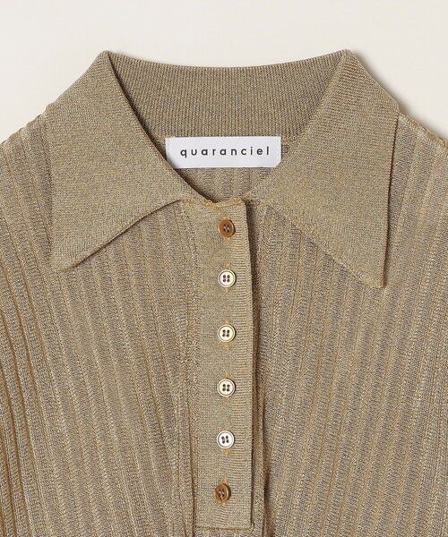 SHIPS / シップス ニット・セーター | quaranciel:〈手洗い可能〉シアー ラメ ポロ リブ ニット プルオーバー | 詳細17