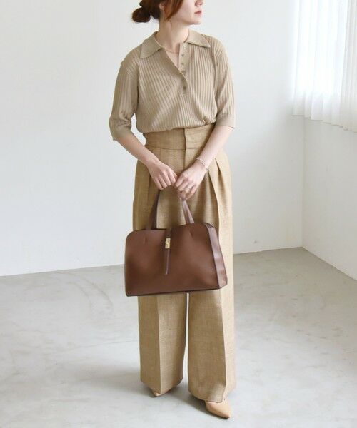 SHIPS / シップス ニット・セーター | quaranciel:〈手洗い可能〉シアー ラメ ポロ リブ ニット プルオーバー | 詳細9