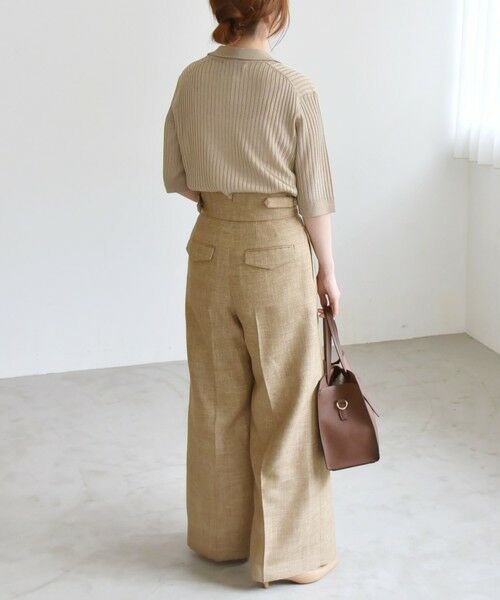 SHIPS / シップス ニット・セーター | quaranciel:〈手洗い可能〉シアー ラメ ポロ リブ ニット プルオーバー | 詳細10