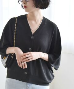 SHIPS / シップス カーディガン・ボレロ | quaranciel:〈手洗い可能〉シアー ラメ ドルマン リブ ニット カーディガン