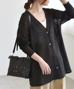 SHIPS / シップス カーディガン・ボレロ | quaranciel:〈手洗い可能〉バルキー Vネック ガウン カーディガン