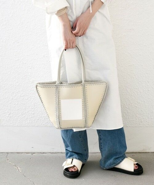 SHIPS / シップス トートバッグ | SHIPS any: ステッチ エンブロイダリー ポケット トートバッグ | 詳細1