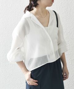 SHIPS / シップス シャツ・ブラウス | SHIPS any:〈手洗い可能〉メッシュ オープンカラー ジャケット シャツ