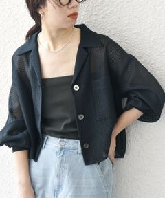 SHIPS / シップス シャツ・ブラウス | SHIPS any:〈手洗い可能〉メッシュ オープンカラー ジャケット シャツ