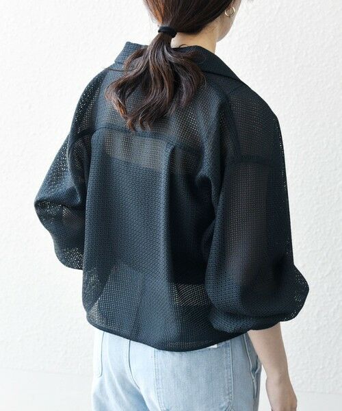 SHIPS / シップス シャツ・ブラウス | SHIPS any:〈手洗い可能〉メッシュ オープンカラー ジャケット シャツ | 詳細15