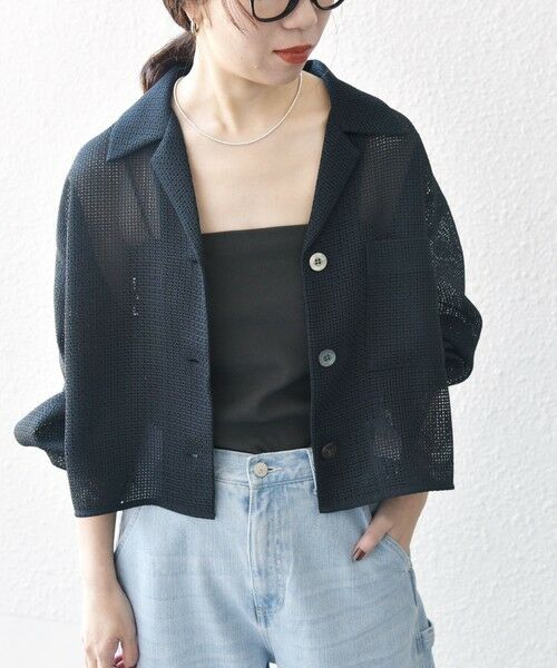 SHIPS / シップス シャツ・ブラウス | SHIPS any:〈手洗い可能〉メッシュ オープンカラー ジャケット シャツ | 詳細18