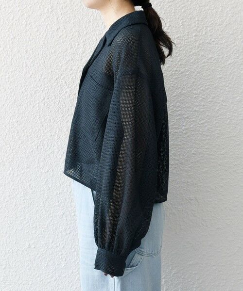 SHIPS / シップス シャツ・ブラウス | SHIPS any:〈手洗い可能〉メッシュ オープンカラー ジャケット シャツ | 詳細27