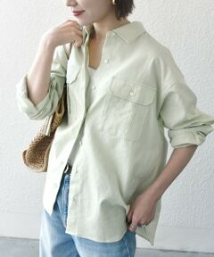 SHIPS / シップス シャツ・ブラウス | SHIPS any:〈洗濯機可能〉リネン ミックス ワーク ポケット シャツ