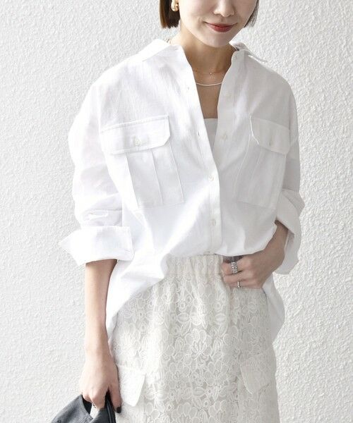 SHIPS / シップス シャツ・ブラウス | SHIPS any:〈洗濯機可能〉リネン ミックス ワーク ポケット シャツ | 詳細10