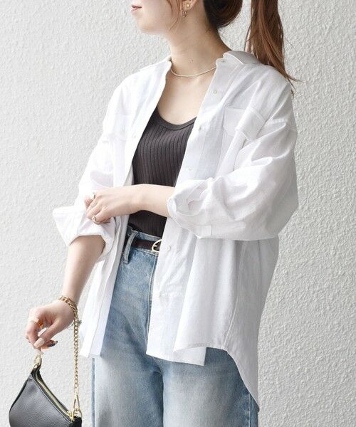 SHIPS / シップス シャツ・ブラウス | SHIPS any:〈洗濯機可能〉リネン ミックス ワーク ポケット シャツ | 詳細5