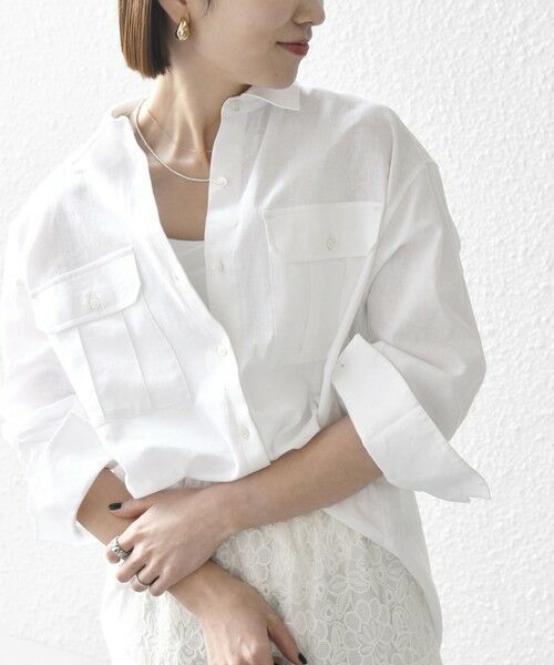 SHIPS / シップス シャツ・ブラウス | SHIPS any:〈洗濯機可能〉リネン ミックス ワーク ポケット シャツ | 詳細9