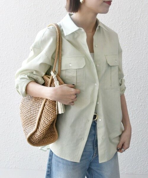 SHIPS / シップス シャツ・ブラウス | SHIPS any:〈洗濯機可能〉リネン ミックス ワーク ポケット シャツ | 詳細18