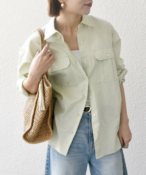 SHIPS / シップス シャツ・ブラウス | SHIPS any:〈洗濯機可能〉リネン ミックス ワーク ポケット シャツ | 詳細19