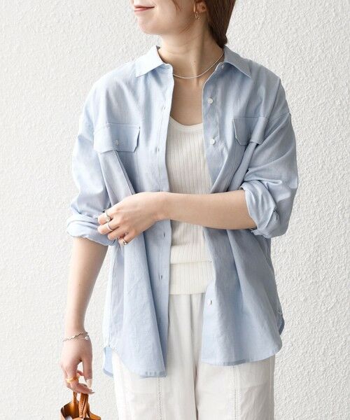 SHIPS / シップス シャツ・ブラウス | SHIPS any:〈洗濯機可能〉リネン ミックス ワーク ポケット シャツ | 詳細29