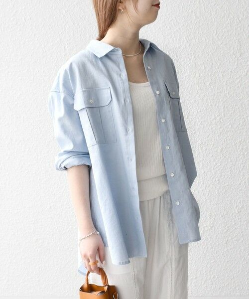 SHIPS / シップス シャツ・ブラウス | SHIPS any:〈洗濯機可能〉リネン ミックス ワーク ポケット シャツ | 詳細30