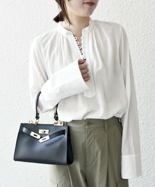 SHIPS / シップス シャツ・ブラウス | SHIPS any:〈洗濯機可能〉シアー ボイル ボタン マオカラー シャツ | 詳細9