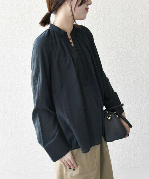 SHIPS / シップス シャツ・ブラウス | SHIPS any:〈洗濯機可能〉シアー ボイル ボタン マオカラー シャツ | 詳細17