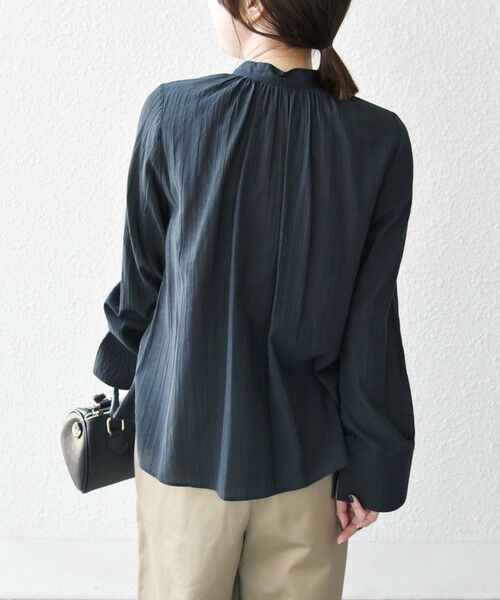 SHIPS / シップス シャツ・ブラウス | SHIPS any:〈洗濯機可能〉シアー ボイル ボタン マオカラー シャツ | 詳細18