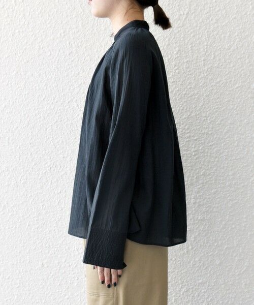 SHIPS / シップス シャツ・ブラウス | SHIPS any:〈洗濯機可能〉シアー ボイル ボタン マオカラー シャツ | 詳細23