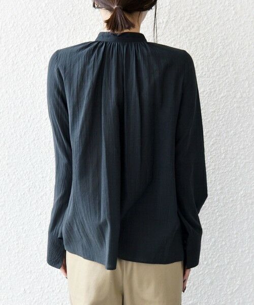 SHIPS / シップス シャツ・ブラウス | SHIPS any:〈洗濯機可能〉シアー ボイル ボタン マオカラー シャツ | 詳細24