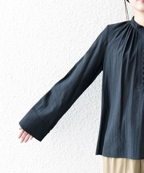 SHIPS / シップス シャツ・ブラウス | SHIPS any:〈洗濯機可能〉シアー ボイル ボタン マオカラー シャツ | 詳細25