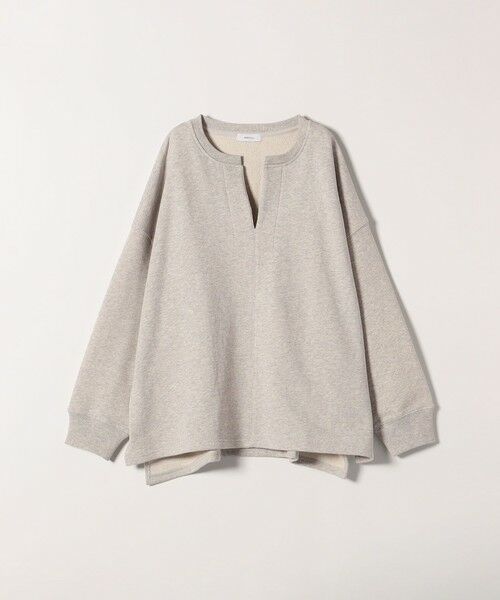 SHIPS / シップス スウェット | 【WEB限定】SHIPS any:〈洗濯機可能〉USAコットン 裏毛 スキッパー ルーズ スウェット（ライトグレー系）
